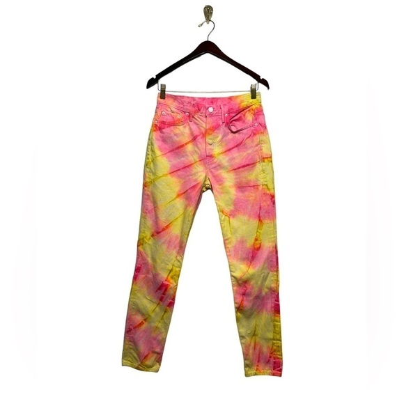 GRLFRND Karolina High Rise Jeans Tie Dye 26 - Picture 6 of 11